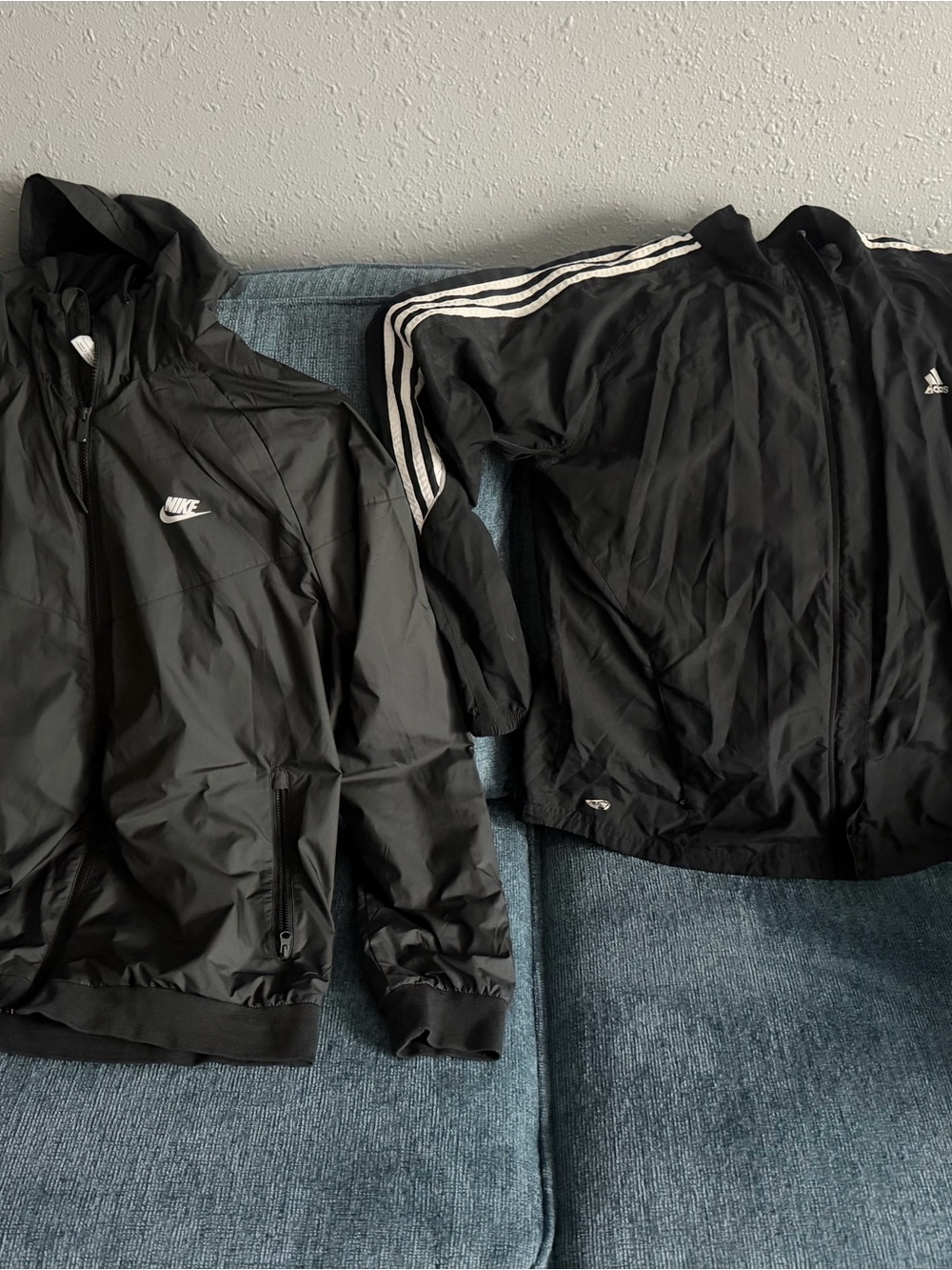 adidas Black Track Jacket with White Stripes